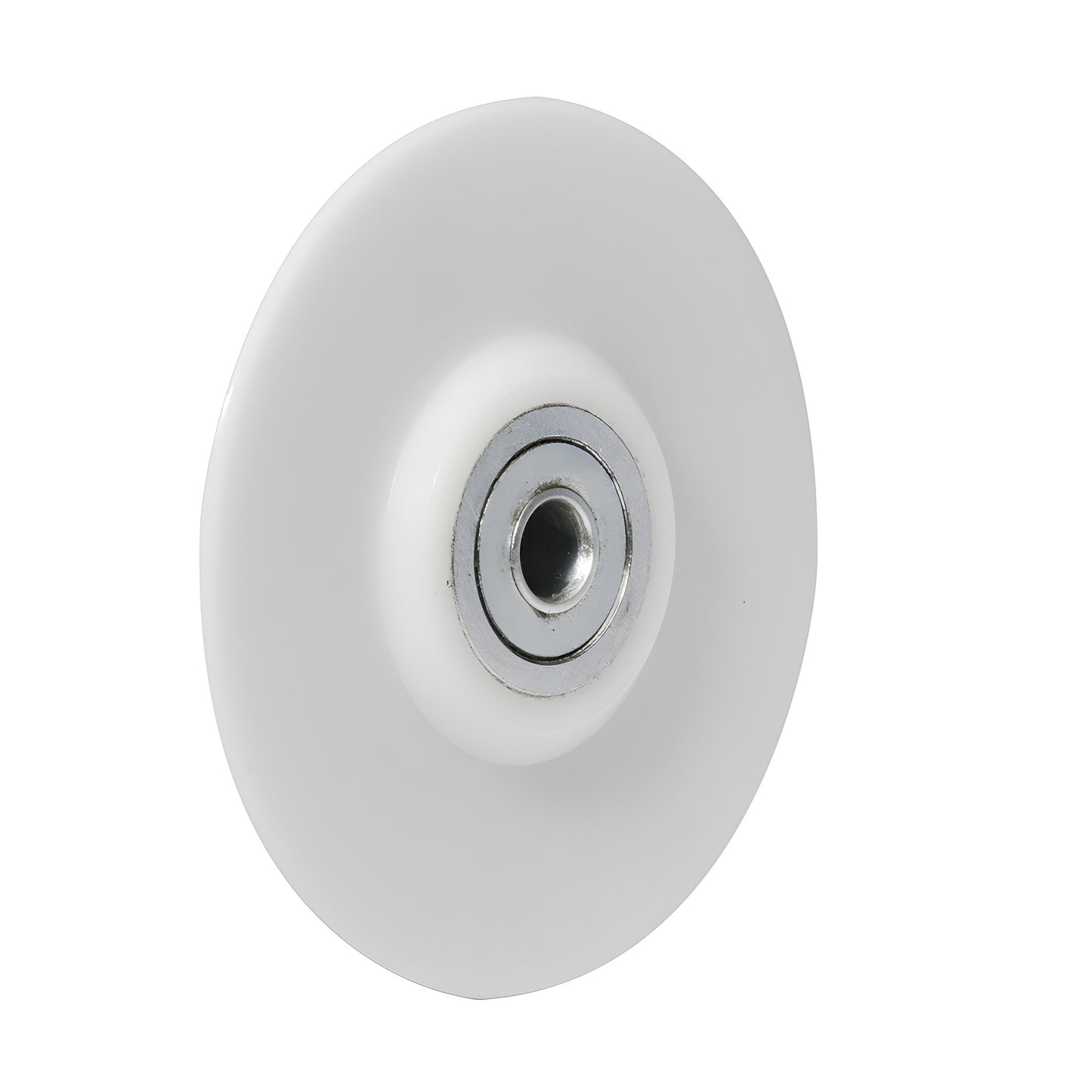 CRL REPS5N 2.5 in nylon replacement wheel, white round-profile roller with ball-bearing hub