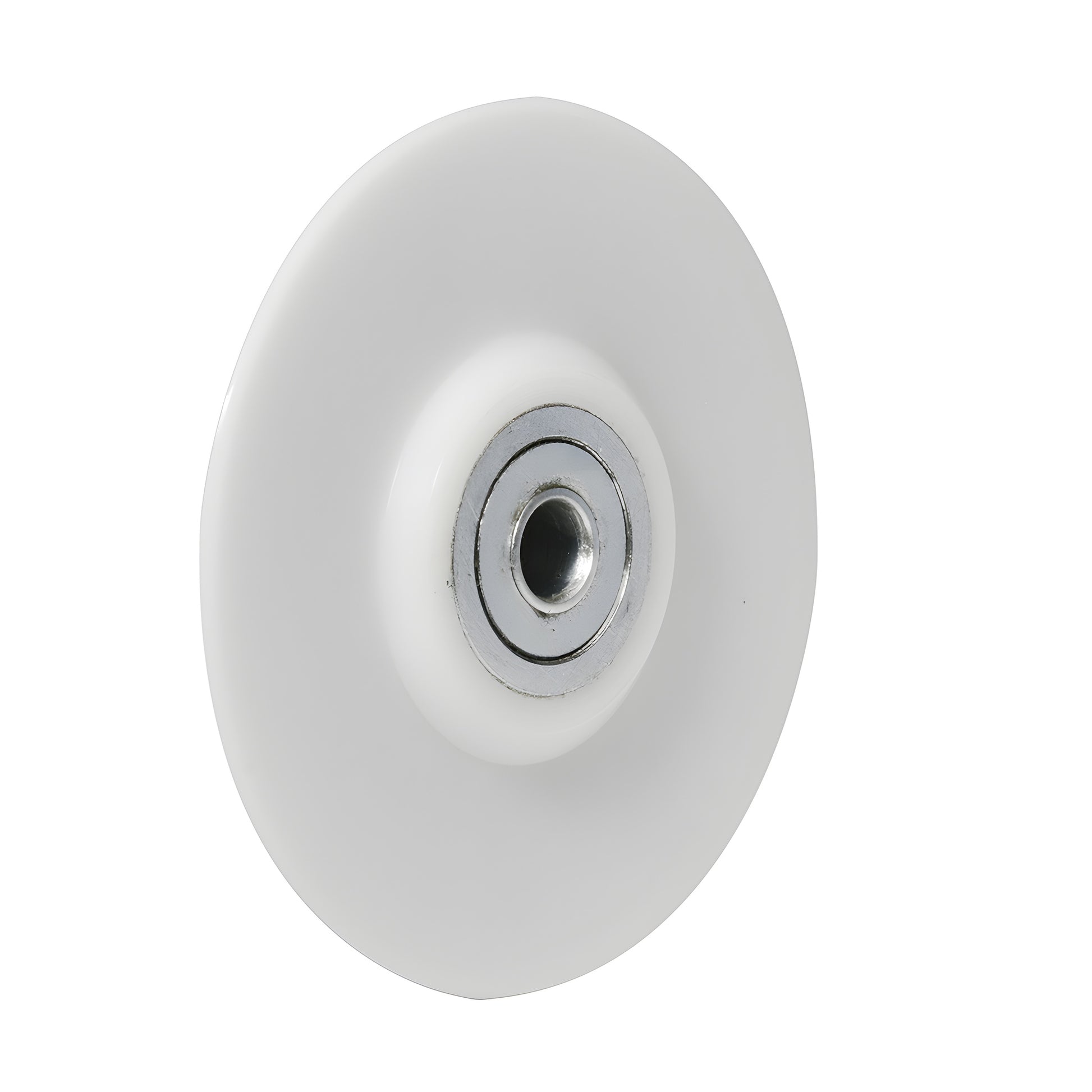 CRL REPS5N 2.5 in nylon replacement wheel, white round-profile roller with ball-bearing hub