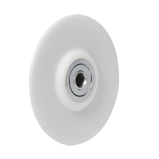 CRL REPS5N 2.5 in nylon replacement wheel, white round-profile roller with ball-bearing hub
