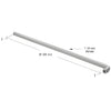 CRL Astral II solid aluminum push bar, clear anodized, 1" dia, 39" center-to-center, for single-acting doors.