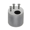 DBST0PBS stainless steel deadbolt receiver, brushed finish cylinder with three mounting screws and 11/16" latch hole