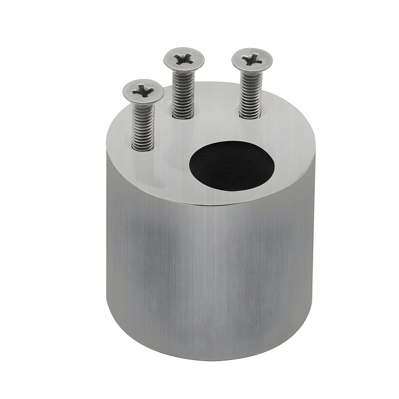 DBST0PBS stainless steel deadbolt receiver, brushed finish cylinder with three mounting screws and 11/16" latch hole
