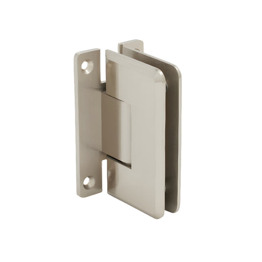 Brushed nickel positive close Cologne shower hinge C0L067BN, solid brass wall mount for 10-12mm glass