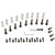 CRL Dark Bronze Replacement Screw Pack for 100/150 Geared Door Hinges