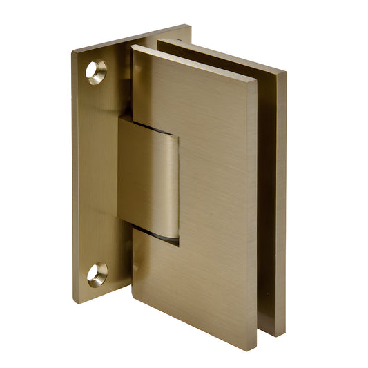 Brushed bronze brass shower door hinge VCT037BBRZ, wall-mount for 3/8-1/2 frameless glass