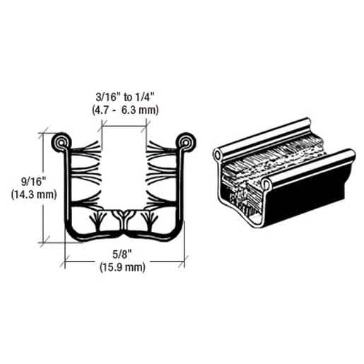 CRL Y528 Flexible Universal Channel for 1948-1967 Vehicles - 72" Length, durable fit.