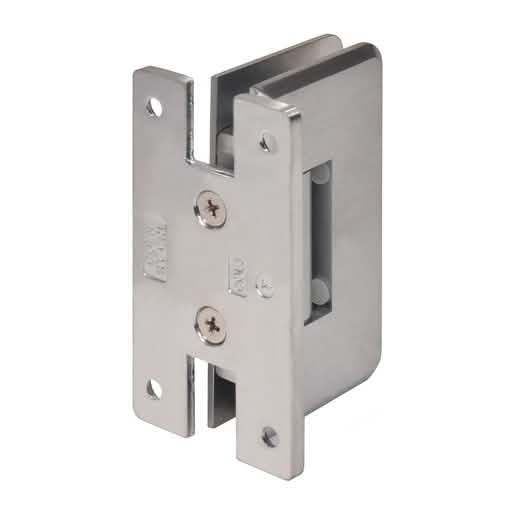 CRL Brushed Chrome Cologne 337 Series Adjustable Wall Mount Hinge with 'H' Back Plate