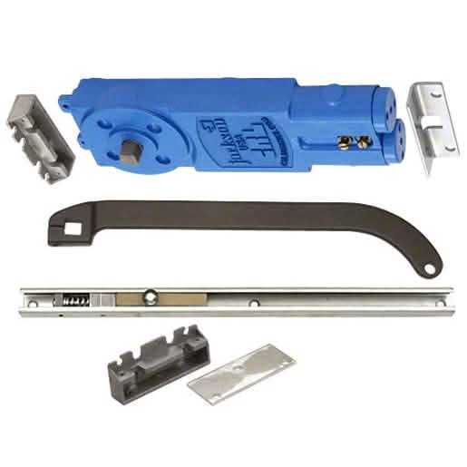 Dark Bronze CRL Jackson® Overhead Concealed Closer with Adjustable Spring Power.