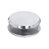 Polished chrome CRL Mini Mall front clamp (SKU MC112CH), 1-1/2" round clamp for 3/8-1/2" tempered glass