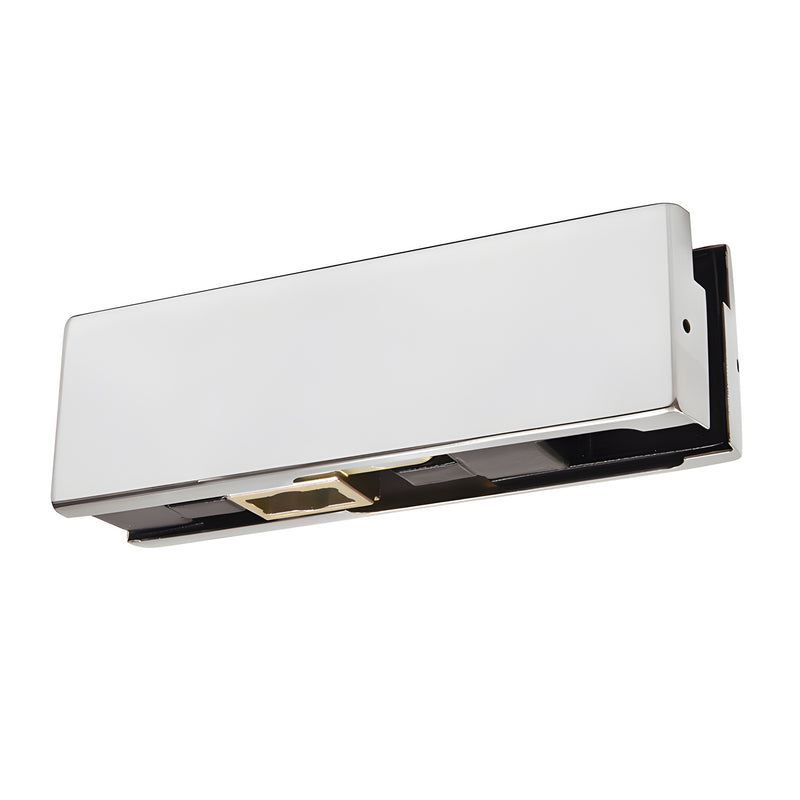 Polished stainless steel DORMAKABA bottom patch fitting for 3/4" tempered glass door - SKU PT1034PS