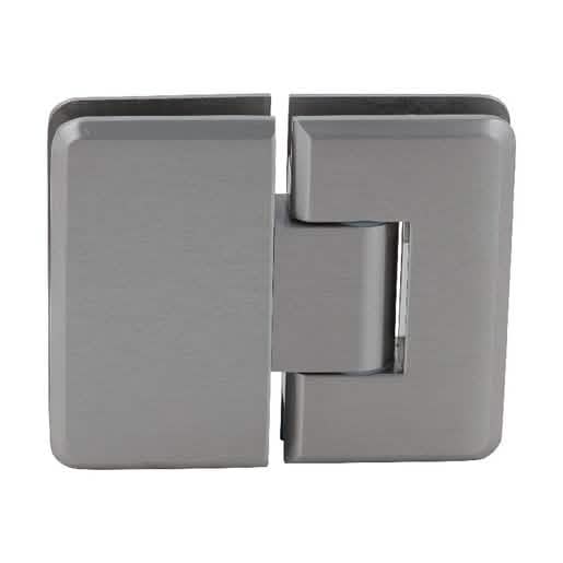 CRL Brushed Nickel Cologne 380 Series Adjustable 180º Glass-to-Glass Hinge for Shower Door