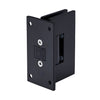 Matte black Vienna heavy-duty brass shower door hinge V1E037MBL, wall-mount full back plate for 3/8-1/2 glass