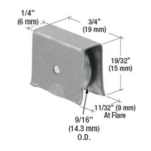 CRL Ball Bearing Wheel Assembly for Narrow 'H' Bars - Durable & Efficient Design