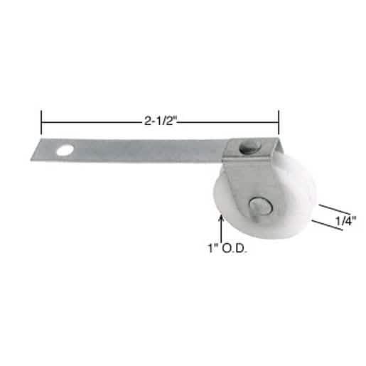 CRL 1" Nylon Sliding Screen Door Roller with Spring Tension for Smooth Operation