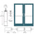 CRL-U.S. Aluminum Series 400 KYNAR Geared Hinge Entrance Door Pair