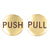 CRL 2" Polished Etched Brass Round Push/Pull Door Set