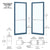 CRL-U.S. Aluminum 72x84 Narrow-Stile S250 Gear Hinge Door Pair Kynar