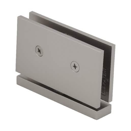 CRL Satin Nickel Senior Cardiff Series Hinge - Durable, sleek design for glass doors.