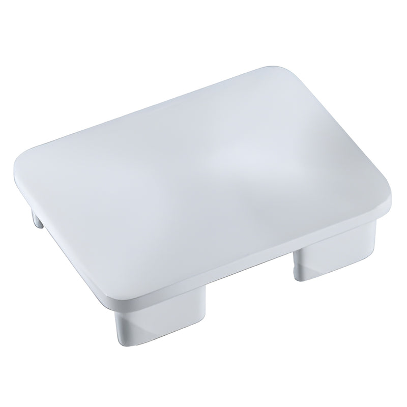 CRL rectangular aluminum post top cap, mill finish, slip-in design, SKU PC1EWM