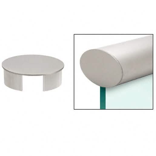 CRL Satin Anodized Oval End Cap for 4" Railing - Durable, Sleek, and Stylish Finish