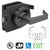 CRL Matte Black Commercial Grade 1 Passage Lever Lock Housing