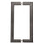 CRL Matte Gun Metal 8x8 Square Tubing Back-to-Back Door Pull Handles