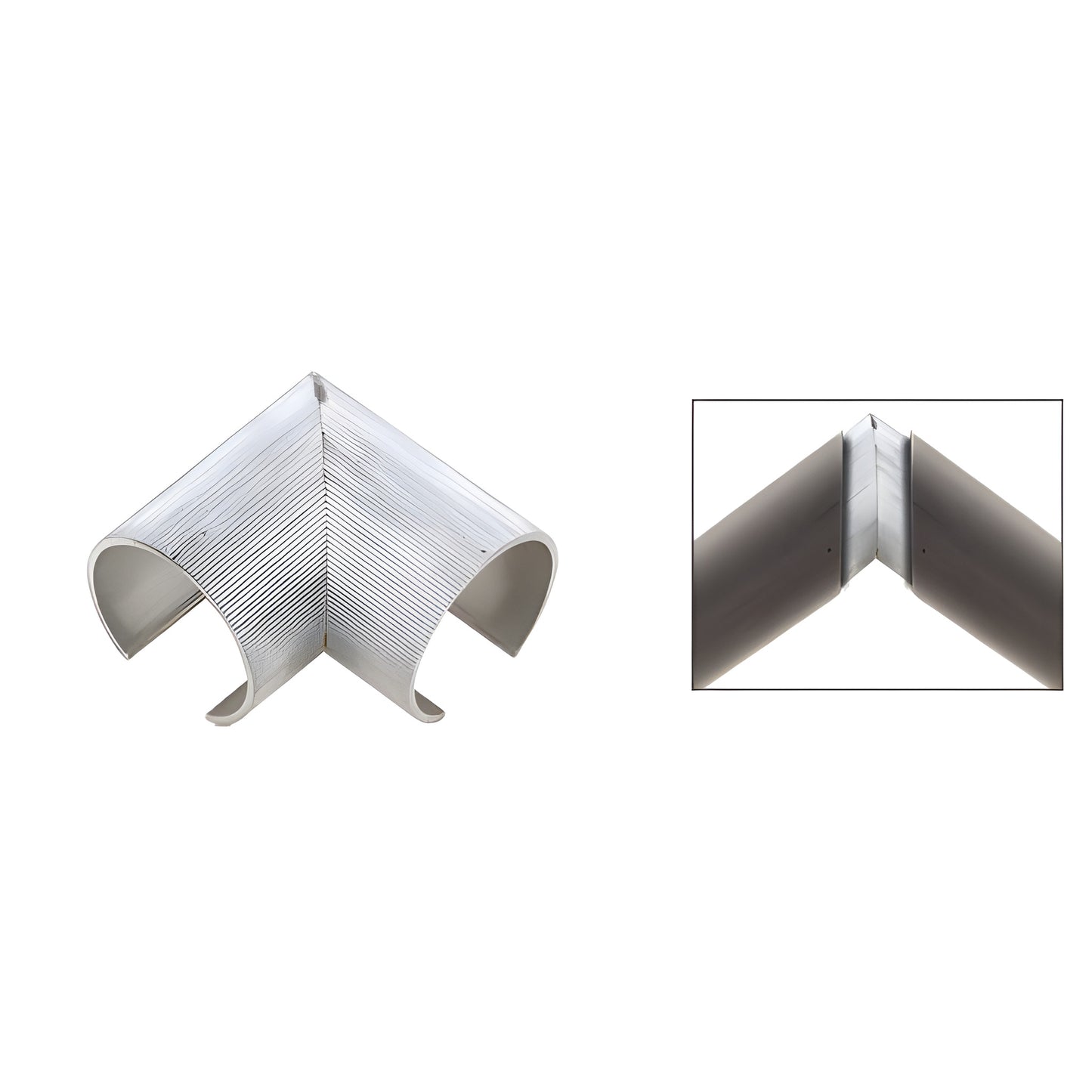 CRL 90 aluminum internal splice sleeve, mill finish, for cap railing alignment (SKU 1S2590M)