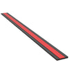 Matte black aluminum flat stick-on grid profile (118") with pre-applied red 3M VHB tape - SKU GPF0230MBL