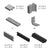 Fallbrook Matte Black Center-Pivot Door Kit for Fixed Glass Panels
