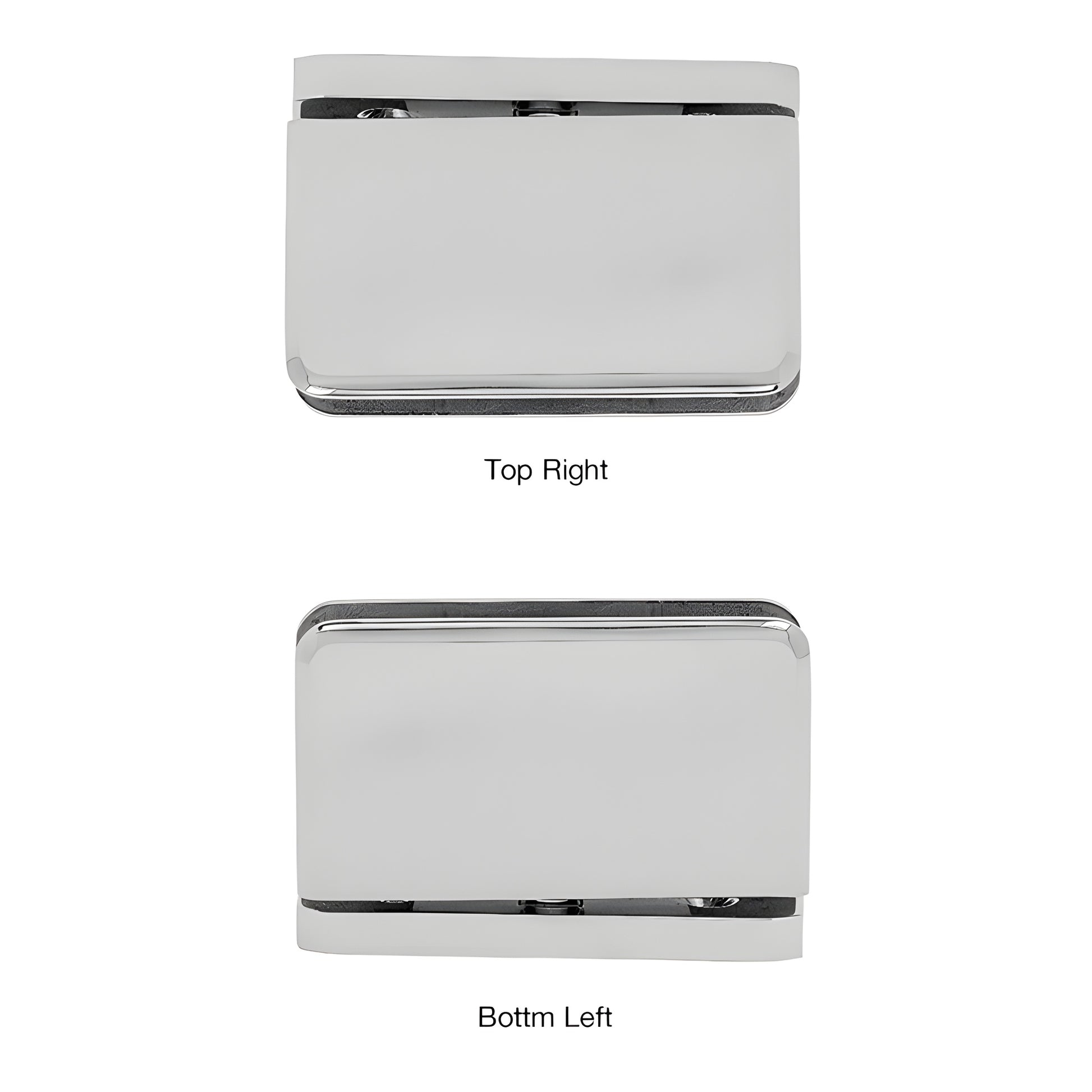 PPH0152CH polished chrome brass 5 pre-set Number Two pivot shower door hinge for 8-10mm tempered glass.