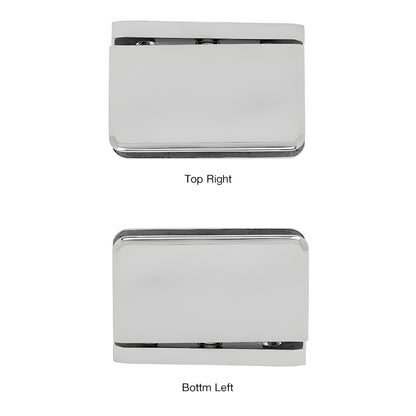 PPH0152CH polished chrome brass 5 pre-set Number Two pivot shower door hinge for 8-10mm tempered glass.