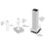 CRL ARS Metallic Silver Surface-Mount Railing Post