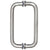 CRL Brushed Chrome 8" Back-to-Back Solid Brass 3/4" Diameter Pull Handles with Metal Washers
