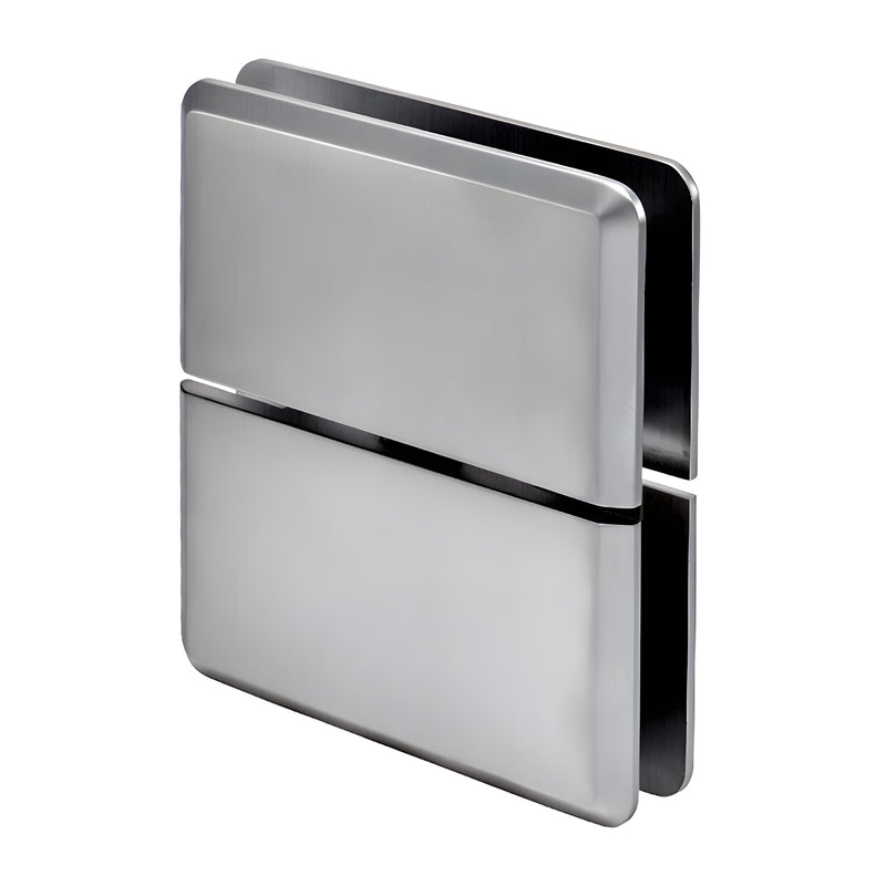 SRPPH02BN brushed nickel glass-to-transom pivot hinge for 1/2" (12mm) shower glass, solid brass
