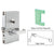 CRL Satin Anodized 6x10 RH Center Door Lock Deadlatch Office Function