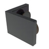 Matte black brass glass-to-glass corner clamp for 8-10mm glass (LU090MBL), compact concealed design.