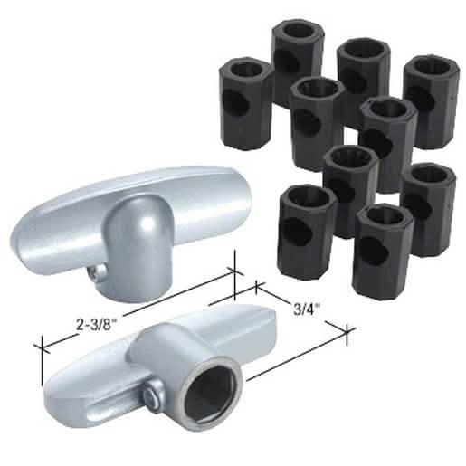 CRL Aluminum Universal T-Crank Window Handle - Durable, Easy Fit for Windows