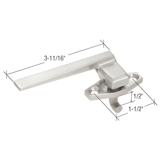 CRL WH25911L clear anodized locking handle for in-swing windows with concealed pawl, 3-11/16 in lever