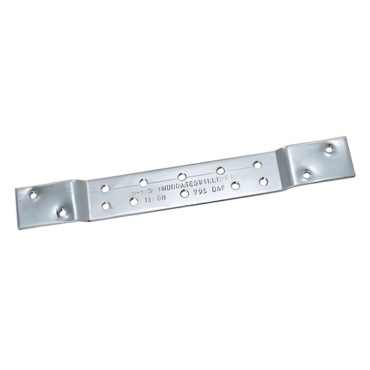 Steel plated reinforcement backing plate with multiple screw holes for storefront intermediate pivots - SKU 2302711
