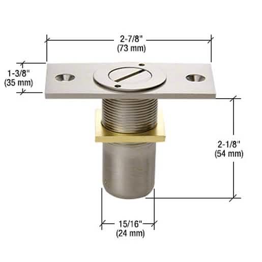 CRL Brushed Nickel Dust Proof Keeper Locking Option, sleek and durable design for secure d