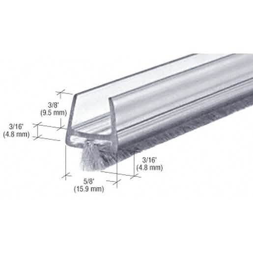 CRL Clear Polycarbonate Wipe with Pile Weatherstrip for Enhanced Door Sealing Efficiency