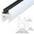 CRL 95 in Satin Anodized Deluxe Shower Door Header Kit