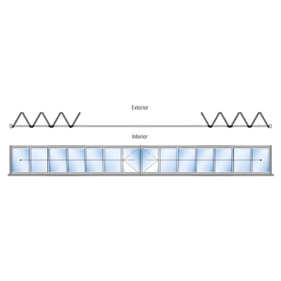 CRL Bronze Anodized S55 Monterey 7+7 Bi-Fold Bi-Part Exterior Swing with Flush Sill