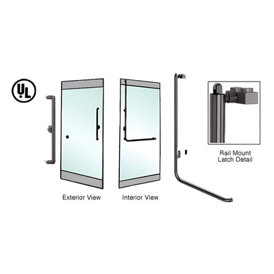 CRL-Blumcraft® Oil Rubbed Bronze Left Hand Reverse Rail Mount Keyed Access "X" Exterior, Top Securing Panic Handle