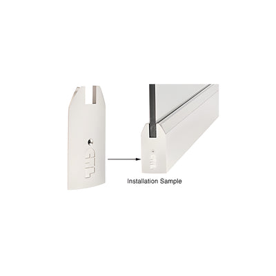 CRL Satin Anodized 4" Tapered End Cap for Sidelite Rails