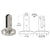 CRL Surface Mount Friction Fit Spigot, Round, Brushed Stainless Steel Finish
