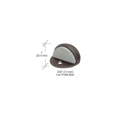 CRL Bronze Zinc Diecast Floor Mounted Low Profile 3/32" Base Dome Stop