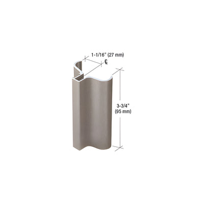 CRL Brushed Nickel Slip-On Handle with Magnetic Catch for 3/16" or 1/4" Frameless Pivot Door