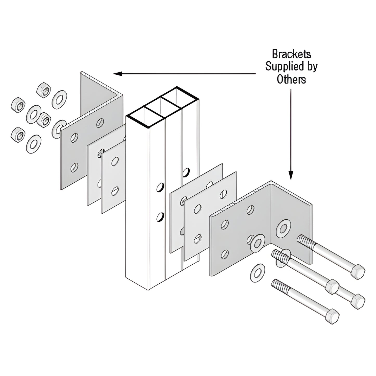 CRL-U.S. Aluminum Intermediate Mullion Anchor 12-Pack for Storefronts