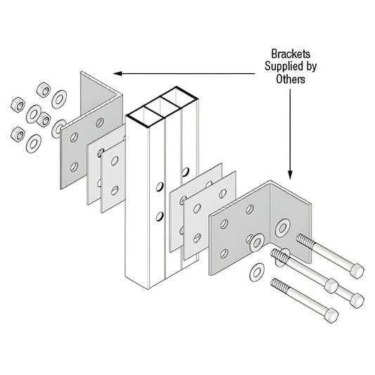 CRL-U.S. Aluminum Intermediate Mullion Anchor 12-Pack for Storefronts